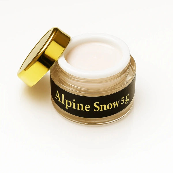 Alpine Snow Farbgel 5 g goldene Flasche . Frenchgel für Nageldesing