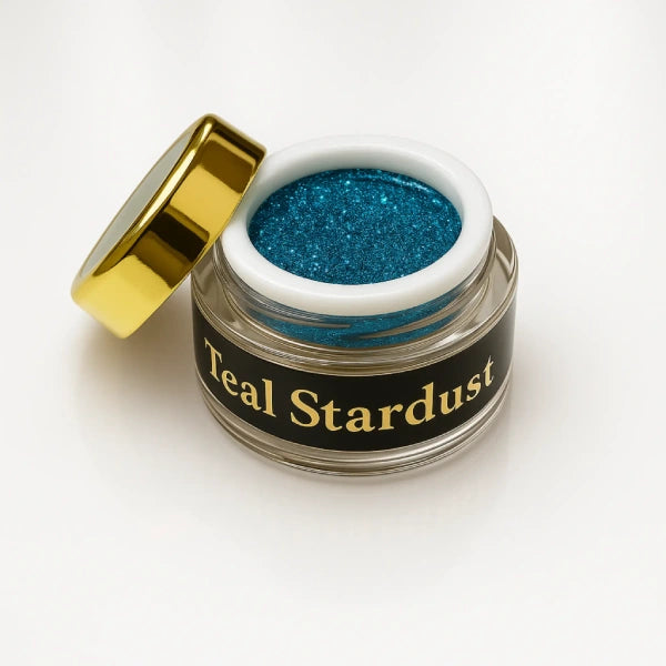 Glitzergel Teal Stardust 5g. Für küstliche Nägel