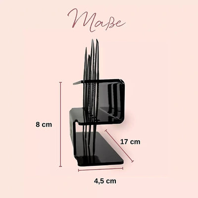 Pinzettenständer für 8Profi Pinzetten für Wimpernverlängerung. Pinzetteorganizer in schwarzer Farbe