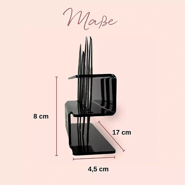 Pinzettenständer für 8Profi Pinzetten für Wimpernverlängerung. Pinzetteorganizer in schwarzer Farbe